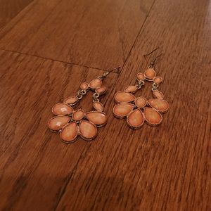 Francesca’s chandelier earrings - peach and gold